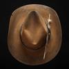 Cappello da Cowboy in Feltro di Pecora, Colore Unico con Cappello Decorativo in Feltro