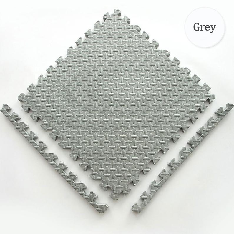 

Массажный коврик из пены ЭВА, коврик-пазл для упражнений для домашнего спортзала, сцепляющиеся напольные коврики для спортзала с нескользящей поверхностью, акупунктурный коврик 1 Pcs серый