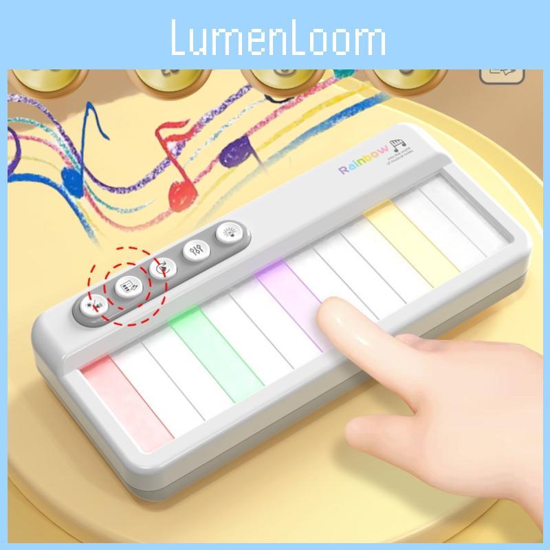 Multifunctional Children's Electronic Piano With Rainbow Lights Colorful Music Box For Babies