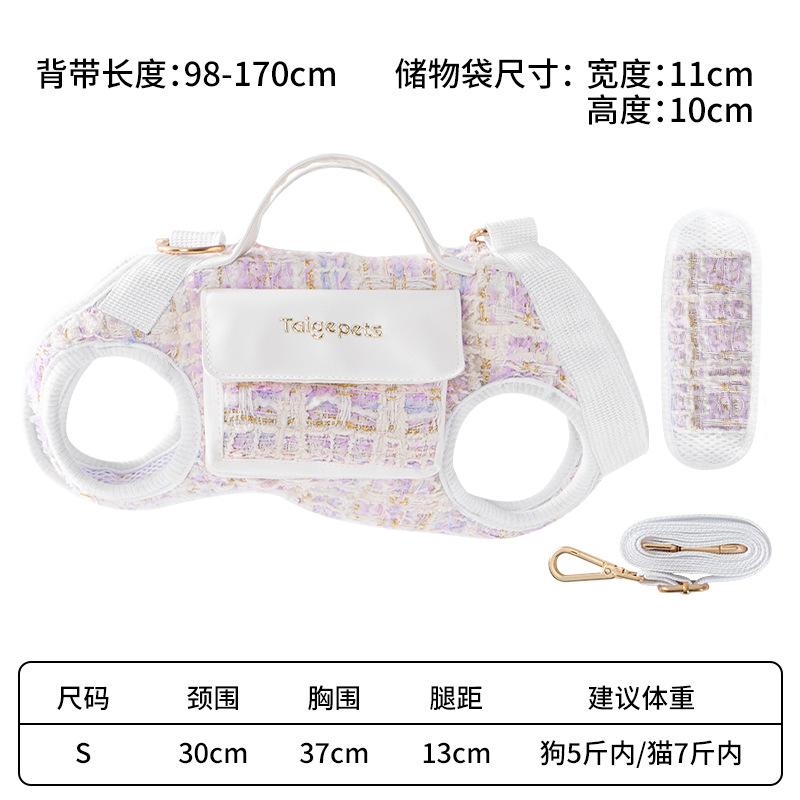 

Xiaoxiangfeng dog horizontal backpack going out cat bag pet puppy portable crossbody light shoulder going out walking dog bag