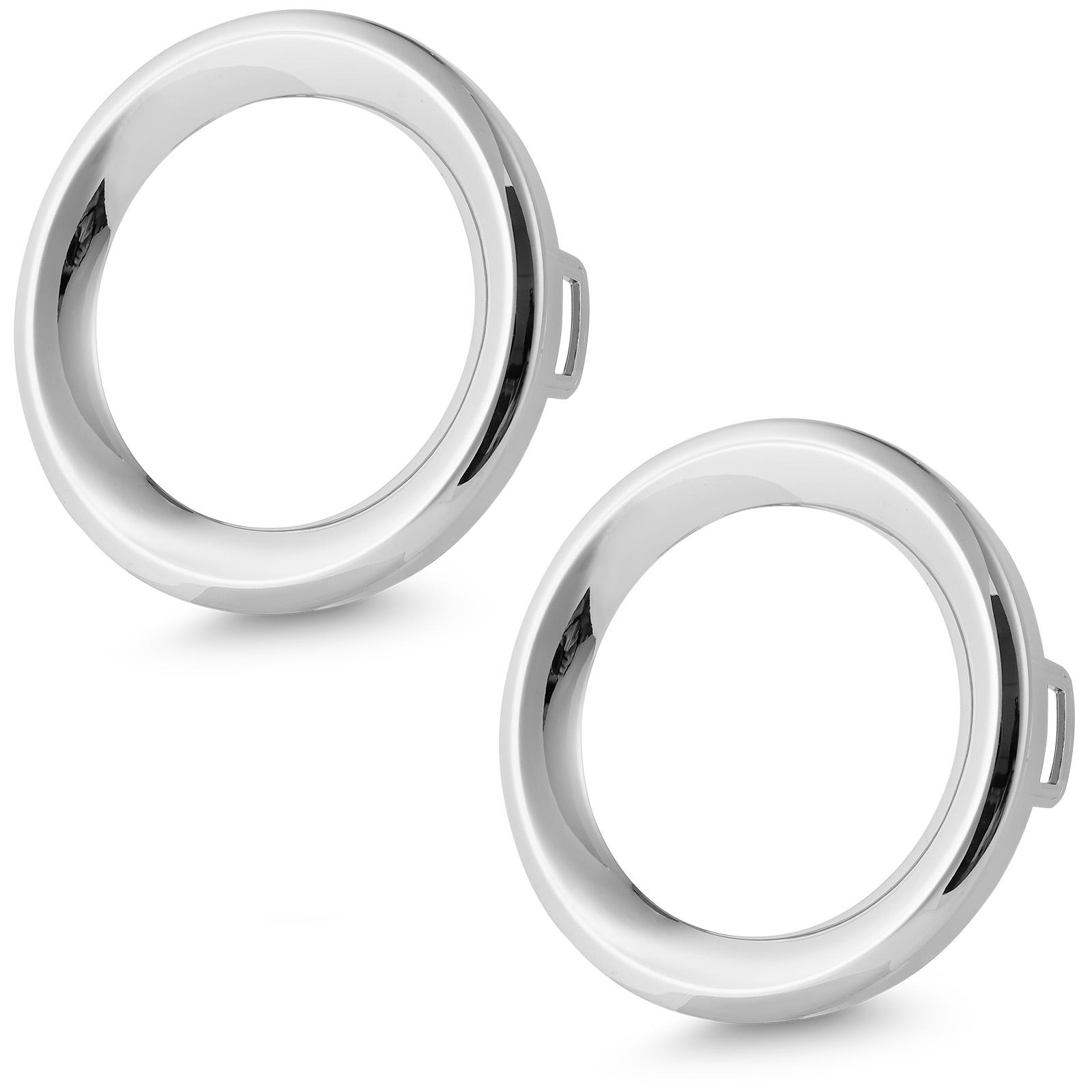 2Pcs Chrome Front Fog Light Lamp Trim Ring Cover Left & Right For Jeep Renegade Sport    6VN96SZ0AA 6VM61SZ0AA