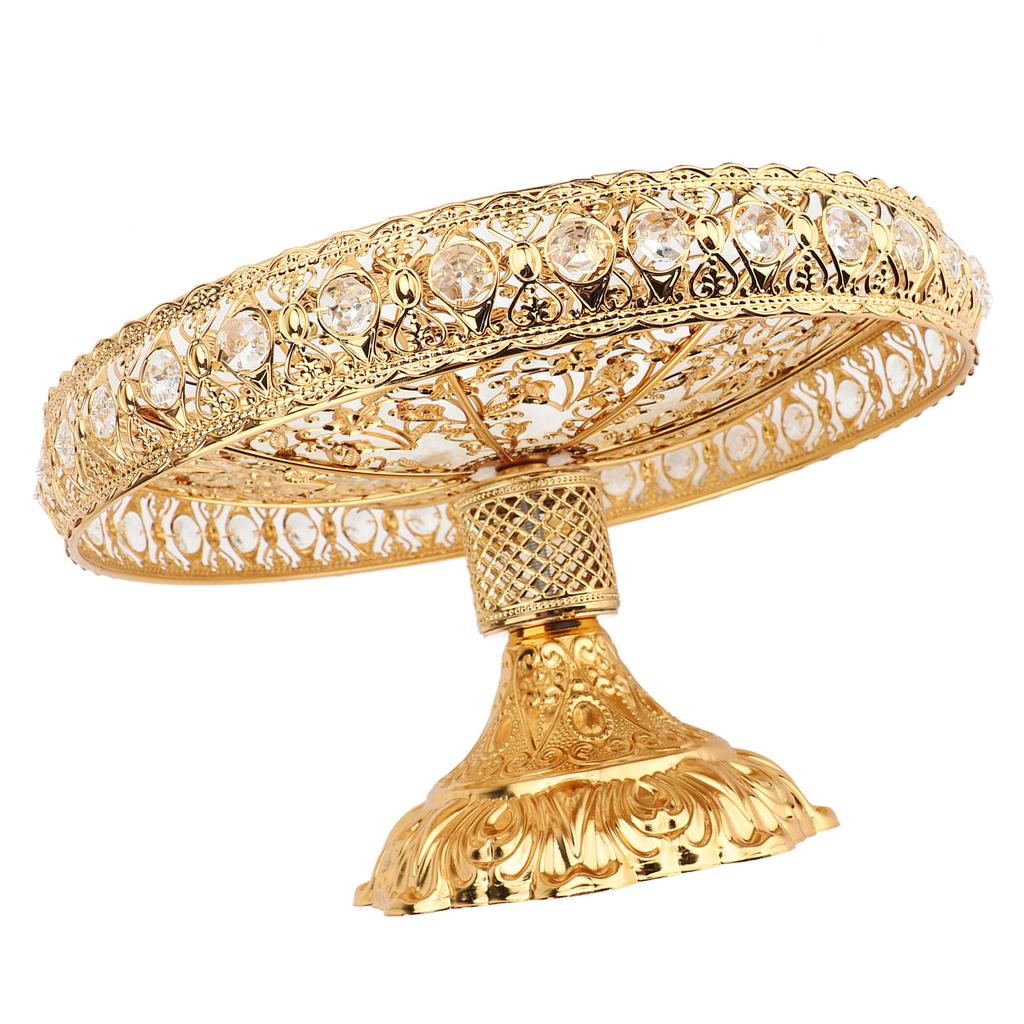 Fruit Plate Metal Glass Decorative Retro Fruit Tray Platter for Nut Snacks Candy Sweets Party Festival Supplies