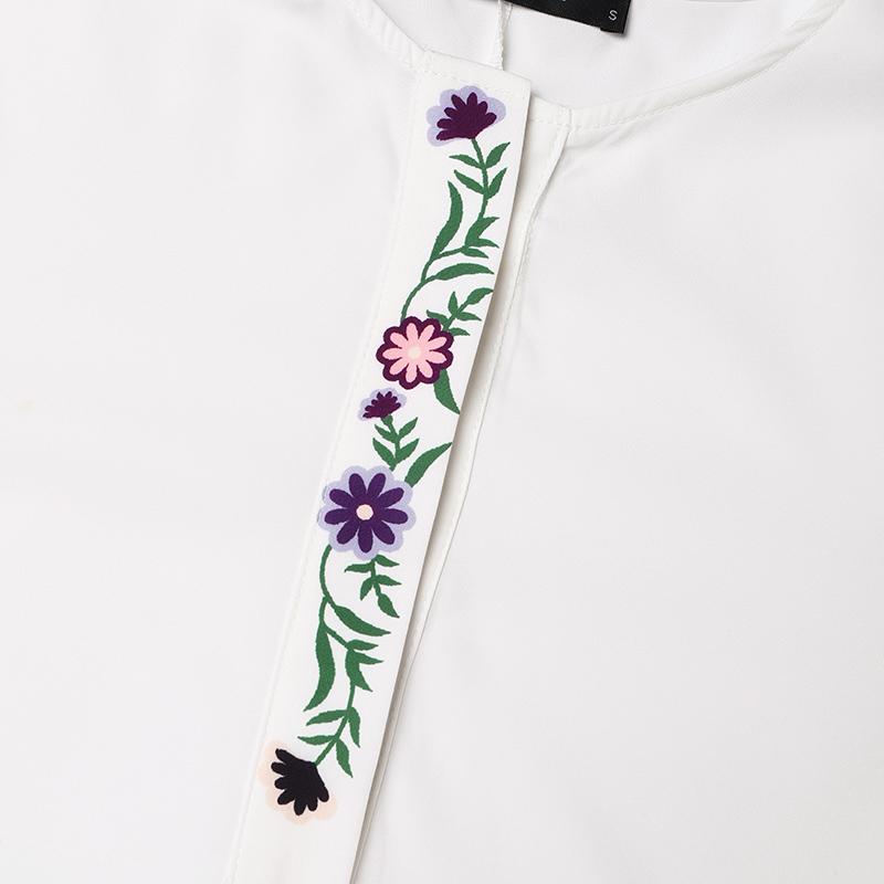 ZANZEA Vestido largo suelto con manga 3/4 y cuello redondo floral informal para mujer