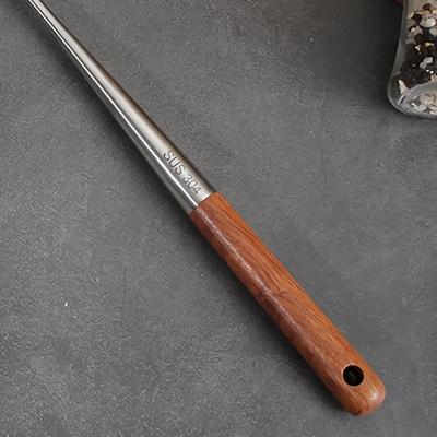 Kitchen Long Handle Ladle Wood Handle Cooking Jay Spoon