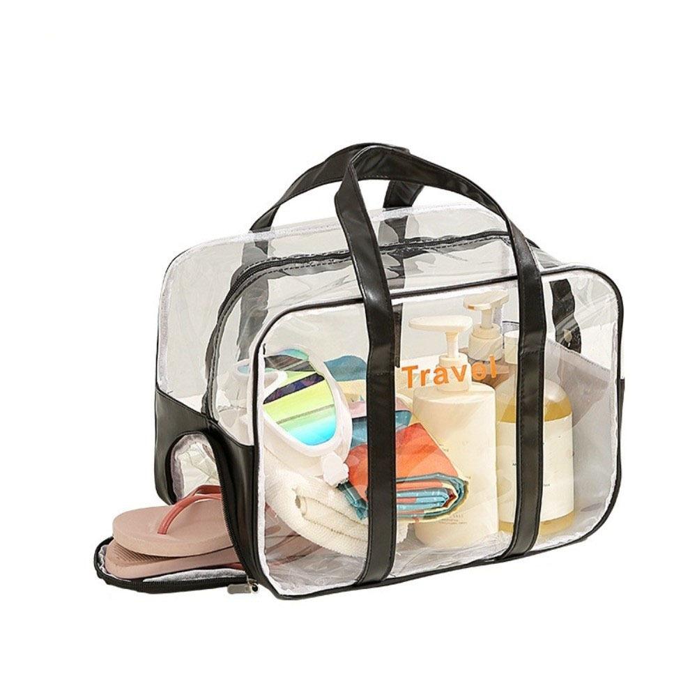 Large Capacity Transparent Cosmetic Bag PVC Outdoor Sports Bag Fashion Swimming Storage Bag Sports