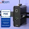 ITCOM Industriell Gigabit POE Fiberoptisk Mediakonverterare