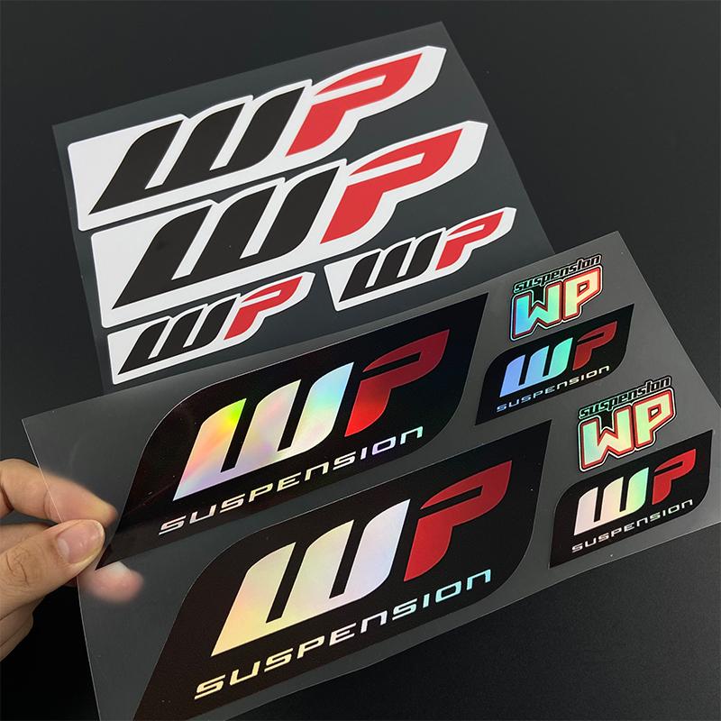 1 Rinkinys Motociklo Lipdukai Motokroso Priekinės Šakės Wp Amortizatoriams Šaunus Logotipas Pakaba Patvarūs Vinilo Lipdukai Apdaila