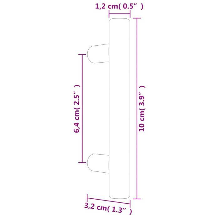 VidaXL Poignées d'Armoire 20 pcs, Poignées de Porte avec Vis, Poignées de Tiroir pour Placards Buffets Casiers Caisses, Doré 3203595
