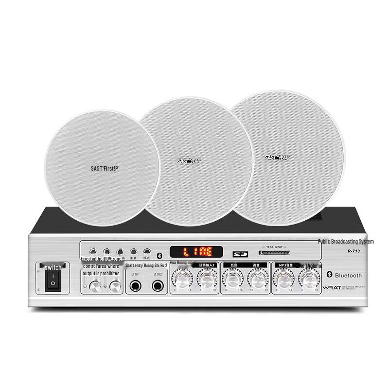 SAST 6-inch Constant Voltage Ceiling Speaker CN plug (adapter included)