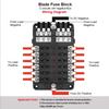 12-Way Circuit Fuse Block LED Indicator Fuse Holder Box Circuit Indicator  Marine Application