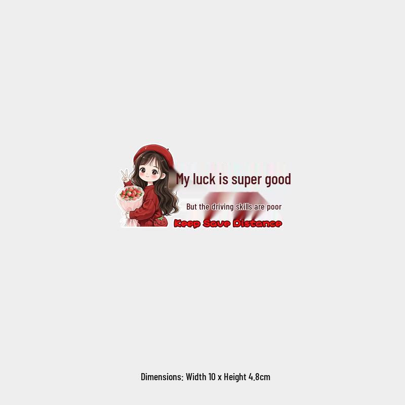 Funny Car Sticker: Calm Temper, Bad Driver - Humorous Warning for Female Drivers