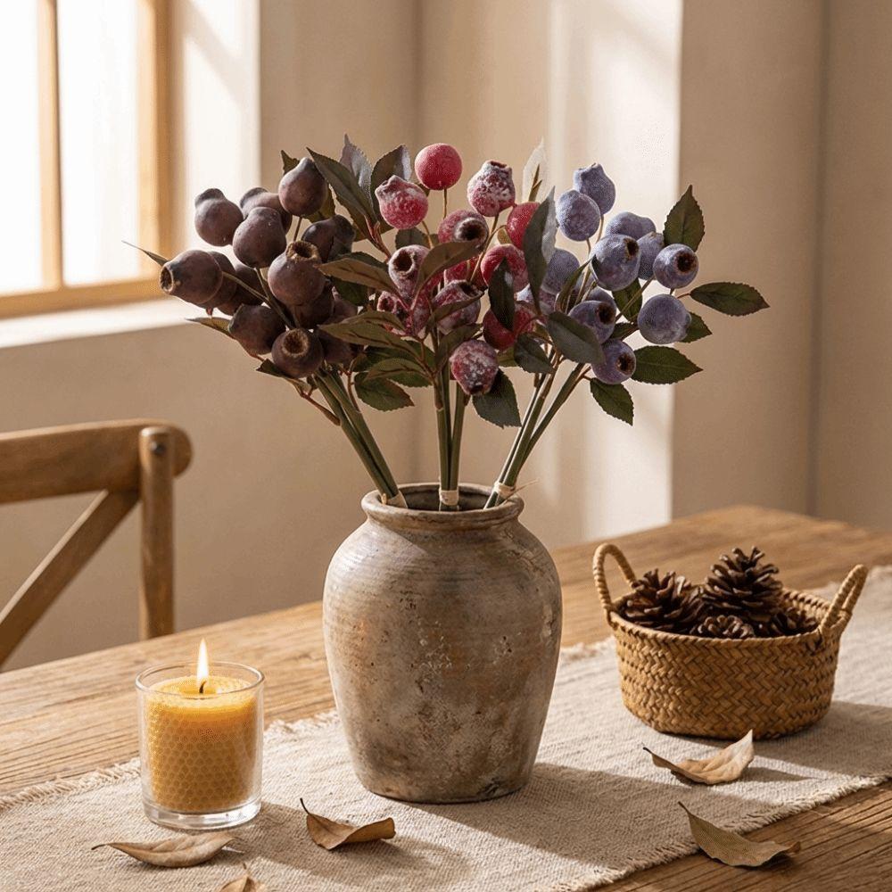 Handmade Realistic Fake Fruit Plastic Foliage Simulation Gum-nut Dining Table