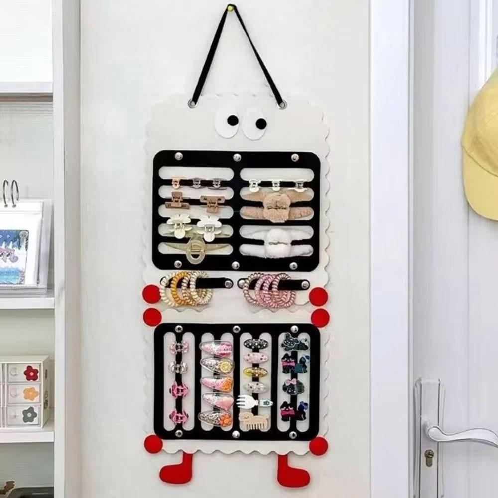 Wall-mounted Felt Hair Clip Storage Bag Detachable Hair Accessory Organizer  Ear Studs