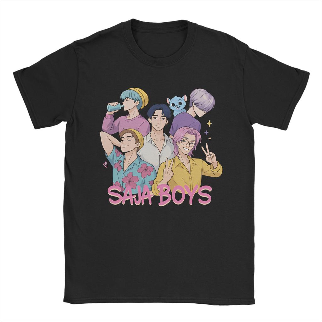 Kpop Demon Hunters Animation T-Shirt Huntrix Saja Jungen Beliebtes T-Shirt Kurzarm Sommer Baumwolle Rundhalsausschnitt 6XL Tees