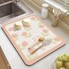 Solid Kitchen Super Absorbent Mat Coffee Dish Drying Mats Non-slip Draining Pad Quick Dry Tableware Faucet Placemat Dinnerware