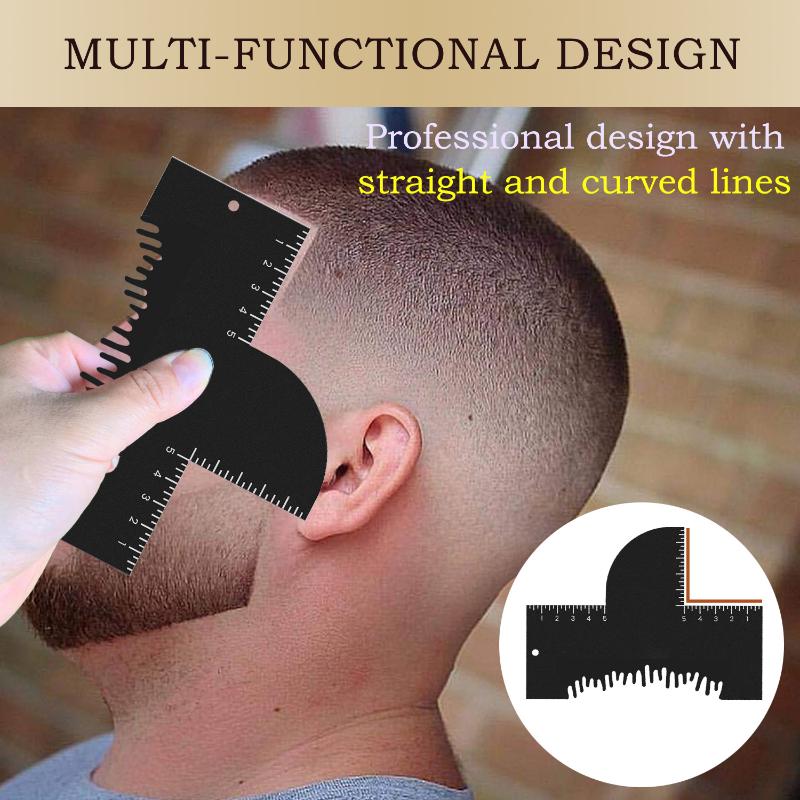 

Профессиональный инструмент для формирования бороды, карта для улучшения линии роста волос со шкалой для точного формирования бороды, укладки, незаменимый формирователь бороды 15.2*11.1cm