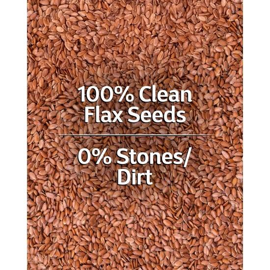 True Elements Flax Seeds 500g - Alsi Seeds | Flax Seeds for Hair Growth | Raw Seeds for Eating | Source of Iron & Dietary Fibre | Rich in Protein