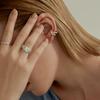 LUNNE Silver Bold Double Ring Ear Cuff #LSE24