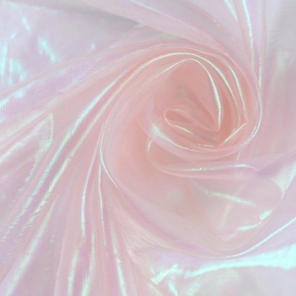 

Тонкие ткани органза Прозрачный декор Вуаль Материалы ручной работы Мягкая тюлевая ткань Дизайнерская светло-розовый