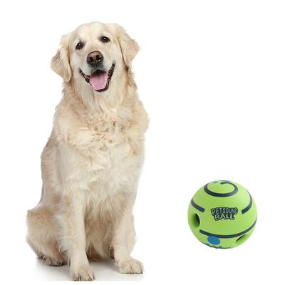 Balle d'entraînement Durable pour animaux de compagnie, son amusant, jouets interactifs pour chiens, nettoyage des dents, jouets élastiques, balles de plusieurs tailles, à mâcher