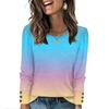 Women's gradient fashion long-sleeved top
