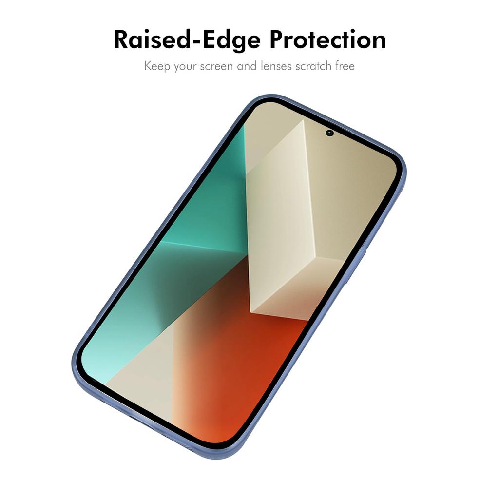 For Xiaomi Redmi Note 13 Pro 5G/Xiaomi Poco X6 5G Case Matte TPU Phone Cover with Lens Film+9H Glass Protector
