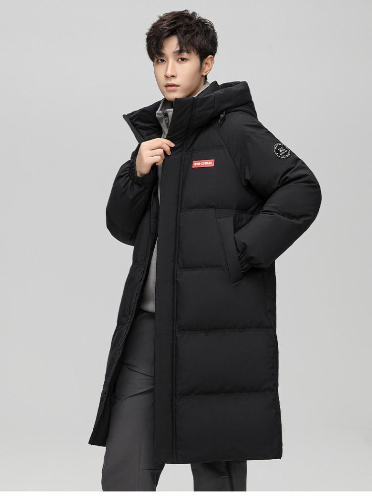 Zima Nowa Długość do kolan z kapturem Średniej długości Unisex Kurtka bawełniana dla pary Pogrubiony Ciepły Modny Płaszcz