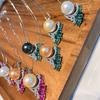 Cross Border Green Treasure Deep Yellow Shell Pearl Pendant Micro Inlaid Simulation Socialite Set Necklace Women