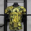 2025 Summer Football Training Top Special Edition Jesus Black Grey Football Suit Adult Children Outdoor Men's T-shirt
