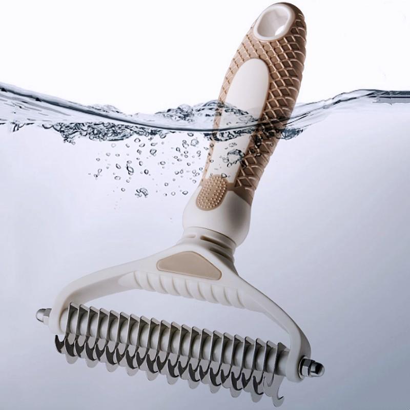 Dog Comb Knife Dog Brush Pet Hair Remover Stainless Steel Combs for Dogs Hair Knot Cleaning Pet Grooming Brush Dogs Knife Comb