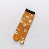 Two toed socks Women's cotton mid tube autumn and winter cartoon animal sweat absorbing warm Women's socks split toe socks
