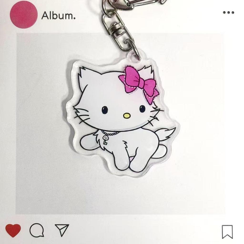 Sanrio Hello Kitty Acrylic Keychain - Anime Cartoon Character Pendant Accessory