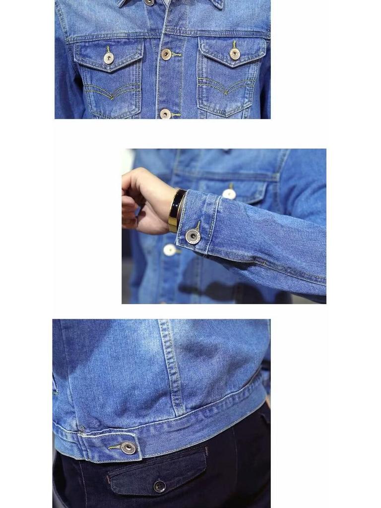 Men's Loose Fit Spring/Fall Denim Jacket - Plus Size Trendy Workwear
