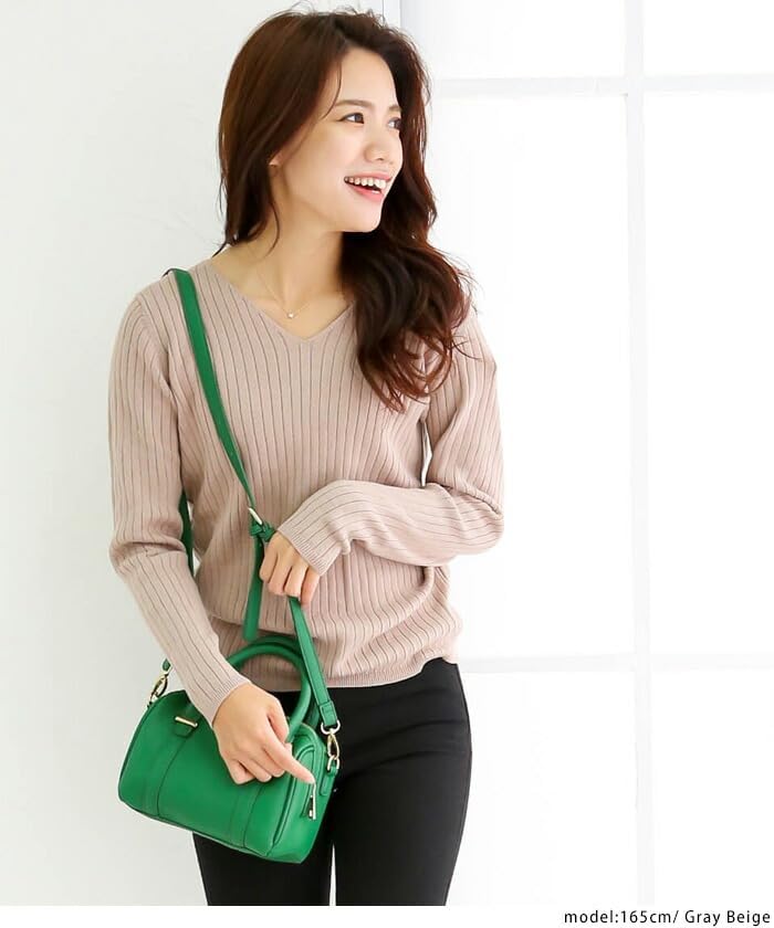 Winter Plus Ribbed Long Sizes Burgundy wn-0114 [Jungle Jalopy] Women's Sweater, Sizes, Knit, V-Neck, Cotton, Sleeves, Lightweight, Elegant,