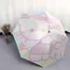 1pc Hello Kitty & My Melody Automatic Opening/Closing Umbrella - Portable Three-Fold Design with 8-Bone Iron Frame - Outdoor - Ideal Gift for Fans, Tr