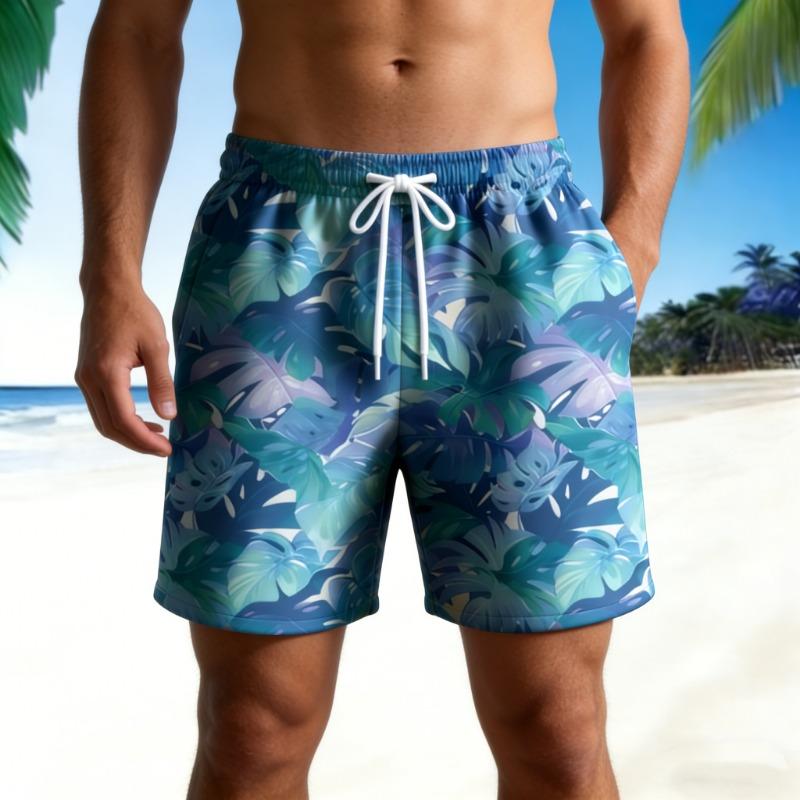 Summer Beach Style 3D Printed Loose Plus Size Quick Drying Shorts