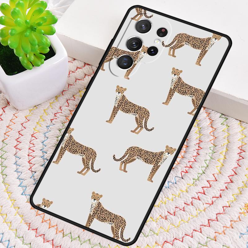 Cute Cheetah Phone Case for Samsung Galaxy Note 10 Pro S26 Ultra S23 S24 FE S25 S21 S22 PLUS Shockproof Cove