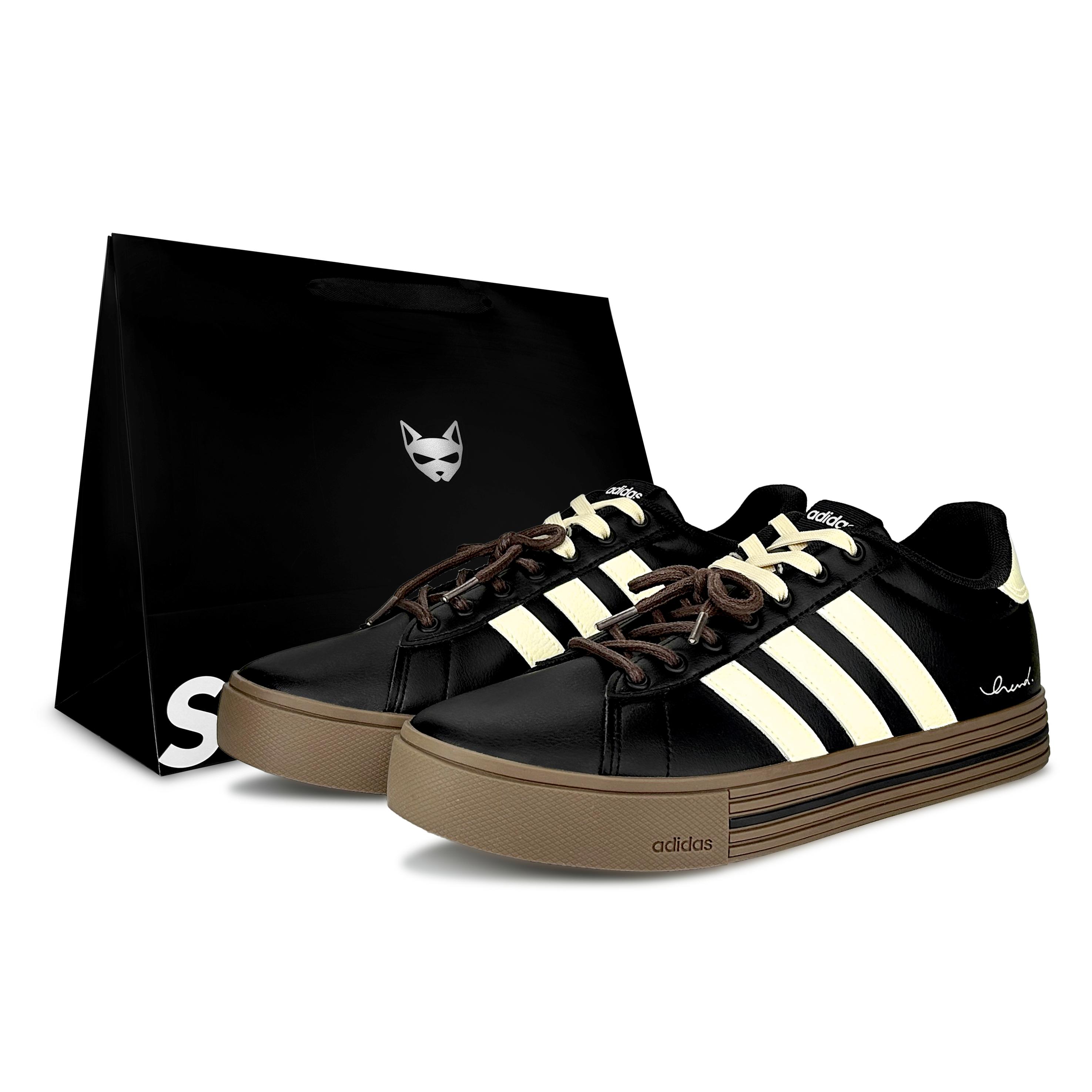 

Adidas Daily 4.0 Old Keyboard Rest Day Slip Resistant Low top Skateboard Shoes Unisex Black Brown JR0086(Team771-) 37⅓