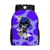 Teen Titans Go Raven's Emoticlones Backpack Student Unisex Big Backpacks Polyester Kawaii High School Bags Hiking Rucksack
