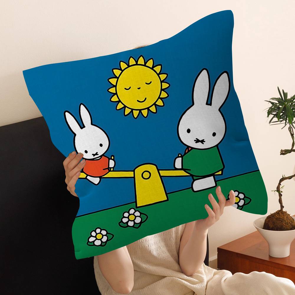 Cartoon M-Miffys Personalized Pillow Dust Cover Bedroom Kids Party Decoration Pillowcase Birthday Children Gift