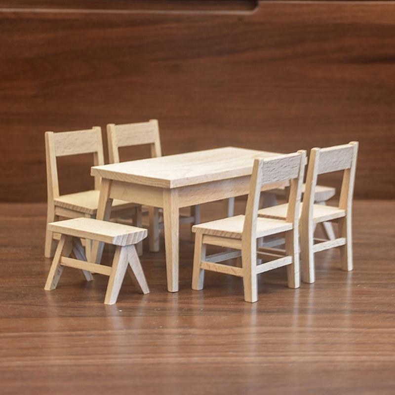 Doll House Zakka Chair Model Realistic Dollhouses Benches Chair Realistic Play Chair Realistic 1:12 Model Mini Size Toy