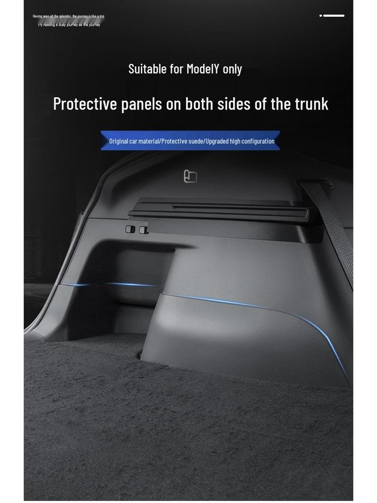 Tesla Model Y Suede Trunk Side Panel Pad