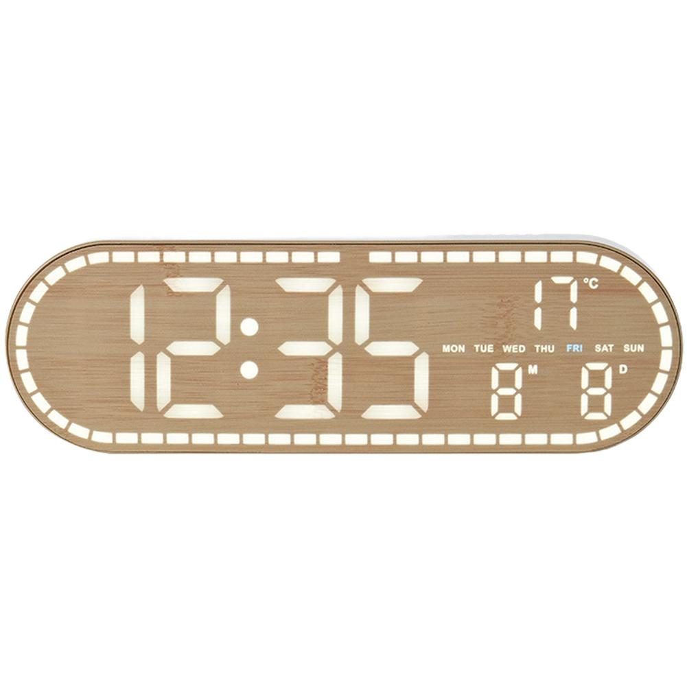 

LED Digital Clock Featuring Time Date Calendar Alarm and Adjustable Temperature Display for Indoor Environment Control