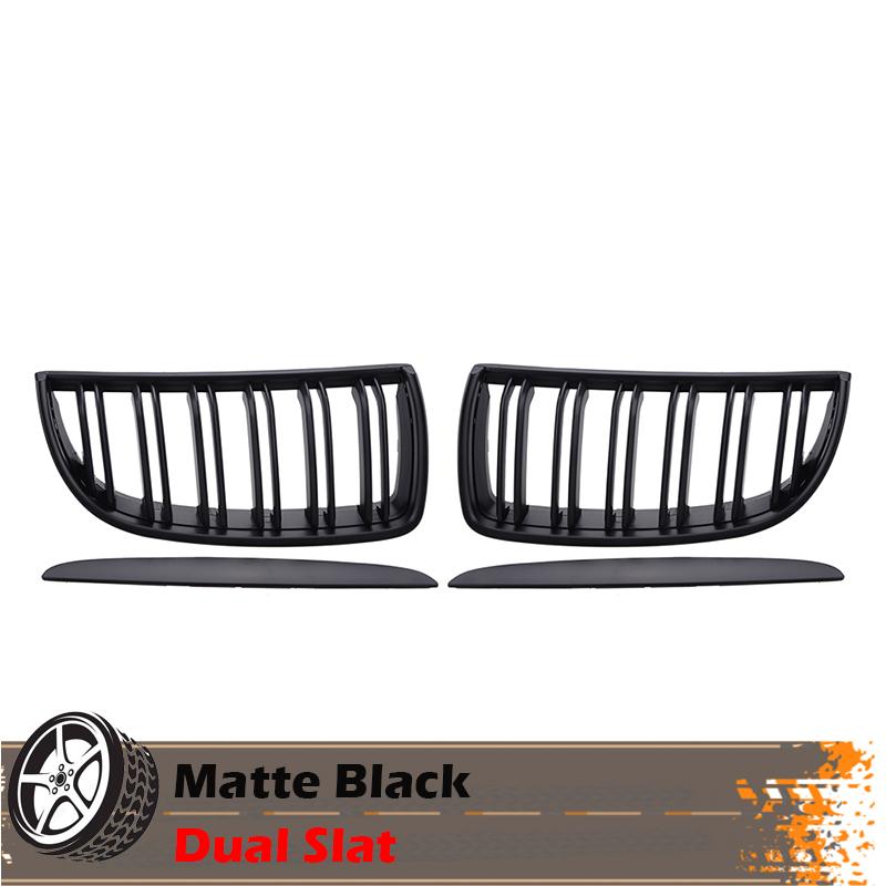 Front Bumper Kidney Grille Air-inlet Racing Grill Fit For BMW 3 Series E90 2005-2008 Not M3 Single Dual Slat Car Modified