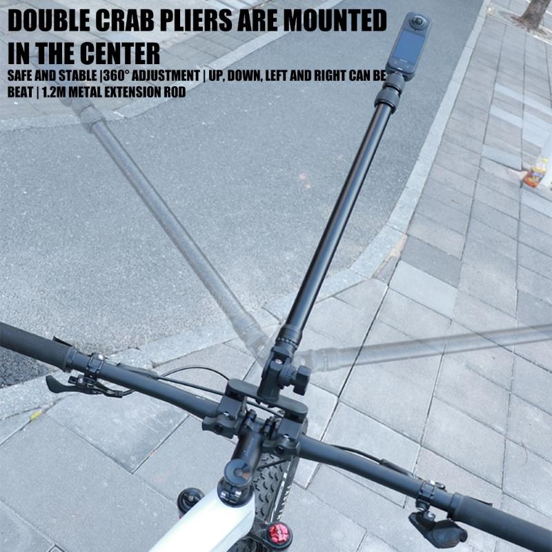 Universal Camera Holder Clamp Mount For Bikes Featuring Complete 360°rotatable 210°tilt Movement Secure Grip Design