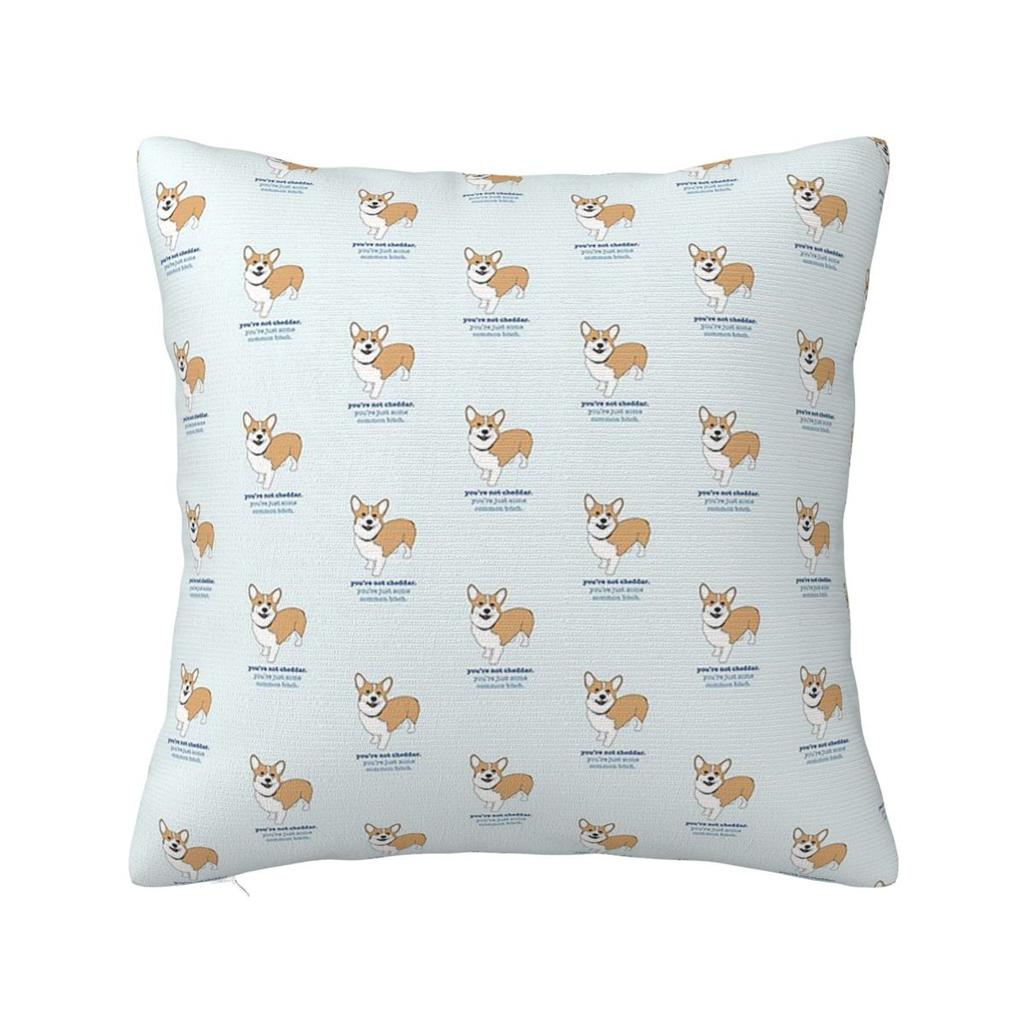 Brooklyn Cheddar Square Pillowcase Pillow Cover Polyester Cushion Zip Decorative Comfort Throw Pillow for Home Sofa