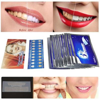 Tiras blanqueadoras de dientes 3d, juego de Gel quitamanchas blanco profesional, tiras para el cuidado de la higiene bucal