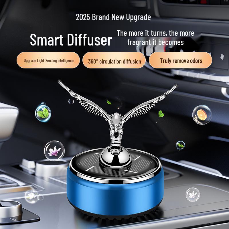 Solar-Powered Eagle Car Perfume Ornament: Slow Rotating Aromatherapy & Decoration