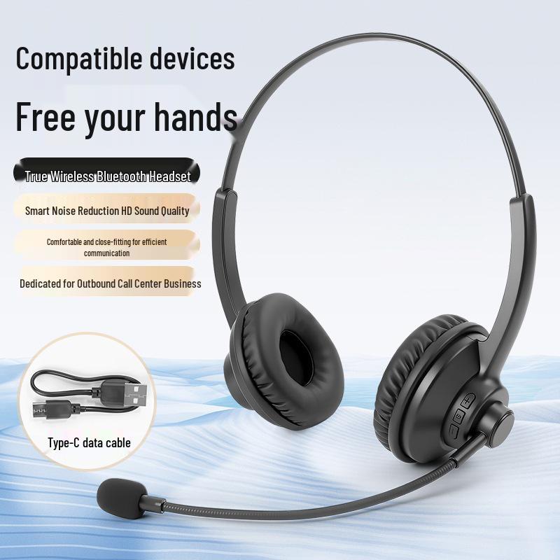 Bluetooth Wireless Headband Headset for Calls and Online Course Use