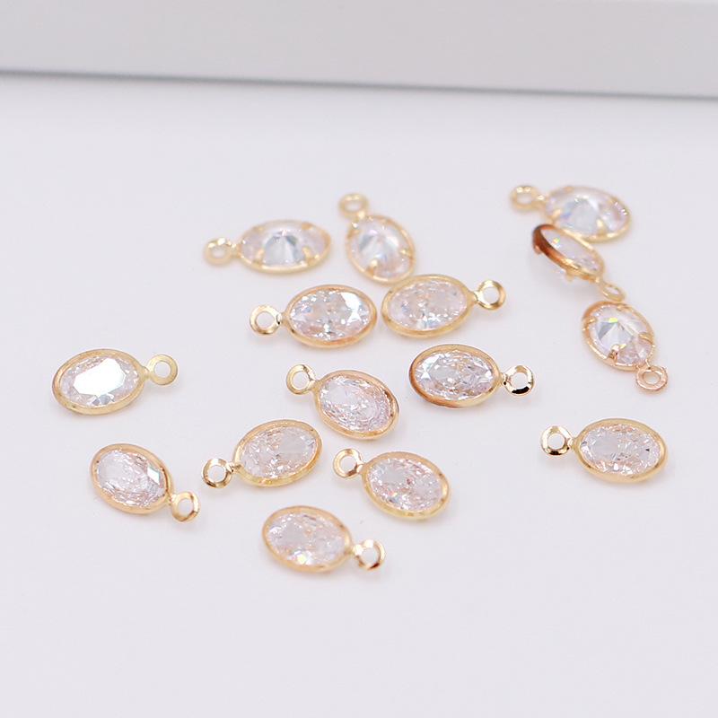 Hot-selling High-quality Small Brass + Zircon Trendy Pendant DIY Handmade Necklace Bracelet Accessories